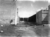 Close-up view showing construction of the Ortona Lock.