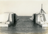 Close-up view of a Lake Okeechobee lock.