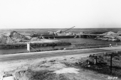 Construction site for hydraulic structure at Lake Okeechobee.