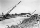 Canal being dredged in the CSF Flood Control District near Lake Okeechobee.