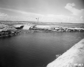 Canal and spillway in the CSF Flood Control District near Lake Okeechobee.