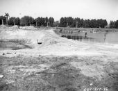 Construction at the Ortona Lock on the Caloosahatchee River.