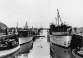 Boats in the lock at Clewiston.