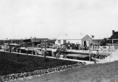 Boats in the lock at Moore Haven.