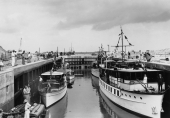 Boats in the lock at Clewiston.