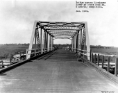 Bridge across Kissimmee River at State Road No. 78 nearing completion.