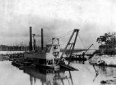 Dredge "Culebra" on the St. Lucie Canal in the Everglades Drainage District.