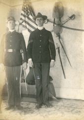 Portrait of Capt. R.A. Simpson and Sgt. C.A. Simpson following the Spanish-American War.