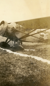 Close-up view of Miss Helen MacCloskey's monocoupe "59" at the Orlando Municipal Airport for the 2nd annual Air Party.