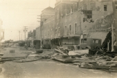 Damage to Hardie's Bathing Casino shown following the 1926 hurricane in Miami Beach.