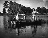 LeRoy Collins, on right, fishing with Rainey Cawthon