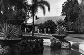 Floridaland entrance with talking macaws - Osprey, Florida