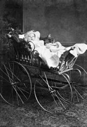 Harry Ethelburg Coverston in perambulator - Bushnell, Florida