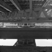 Underside of the Saint Mary's River Bridge, on U.S. 17 in Nassau County, Florida