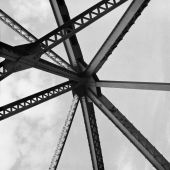 Looking up at the bracing of the Lake Monroe Bridge, over the Saint Johns River - border of Seminole and Volusia Counties