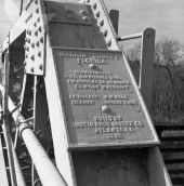 Dedication plaque on bridge over the Oklawaha River - Marion County, Florida