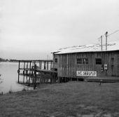 Bait shop beside West Bay Bridge - Bay County, Florida.