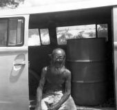 George S. Morikami in his Volkswagen van - Delray Beach, Florida.