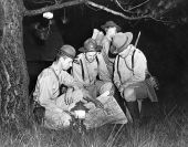 Florida National Guard 124th Infantry, Company A on night maneuvers - Miami, Florida