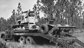 Florida Forest Service truck with tractor and plow