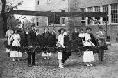 Andrew D. Gwynne Institute freshmen students in Washington's Birthday celebration - Fort Myers, Florida