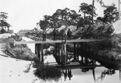 Construction of bridge over a new canal at Fort Pierce Farms - Florida.