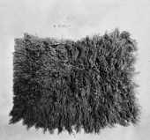 Bedside rug of burlap bags made by FERA workers - Broward County