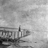 Woman on pier - Harp?, Florida