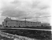 Miami Studios building with shop in rear.