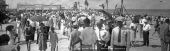 Tourists on "broad walk" - Hollywood Beach, Florida