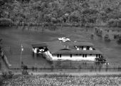 Building flooded in the east Everglades