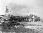 Hallandale garage damaged by hurricane of 1926.