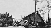Remains of Saint Andrew's Episcopal Church at Lake Worth destroyed by hurricane.
