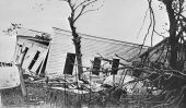 Demolished homes after the 1926 hurricane - Lake Worth, Florida.