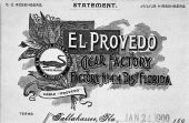 Letterhead of El Provedo Cigar factory