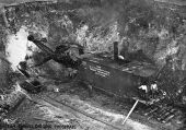 Steam shovel digging phosphate