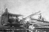 Skidder loading logs at Munson