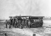 Soldiers with earthmovers - Camp Joseph E. Johnston
