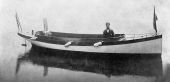 William A. Platt in dinghy from the yacht Keystone
