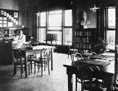 Staff member in reading room
