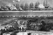 Naval exercises viewed from Martello Tower - Key West, Florida