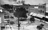 Roofline view of buildings on Broadway - Kissimmee, Florida