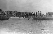 Greased pole walk at water carnival - Kissimmee, Florida