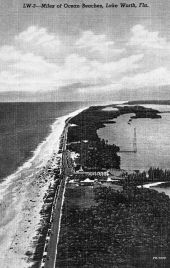 Aerial view of beachfront - Lake Worth, Florida.