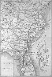 Map of the Florida Central and Peninsular Railroad and connections