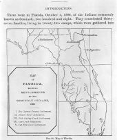 Map of Florida showing settlements of the Seminole Indians, 1880