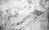 Hand-sketched map of Pensacola Bay, 1861.