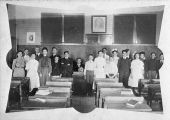 Students posed for photograph inside classroom