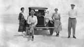 Family and car on the beach - Daytona Beach, Florida