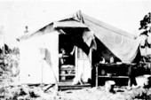 Tent on Red Road after 1926 hurricane - South Miami, Florida.